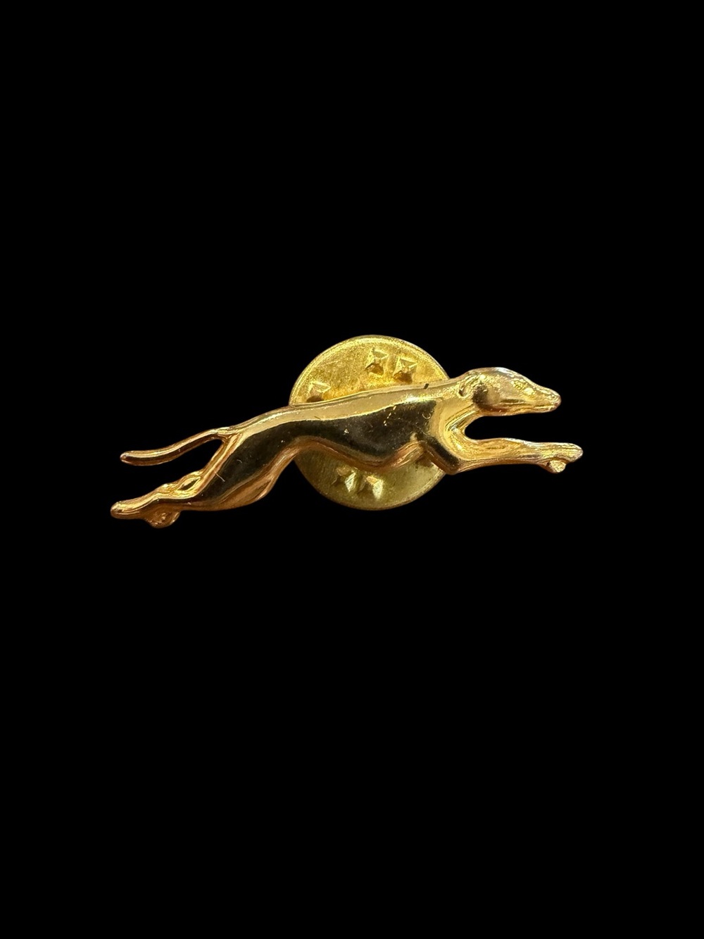 Vintage “The Greyhound Lines” Lapel Pin Gold Tone